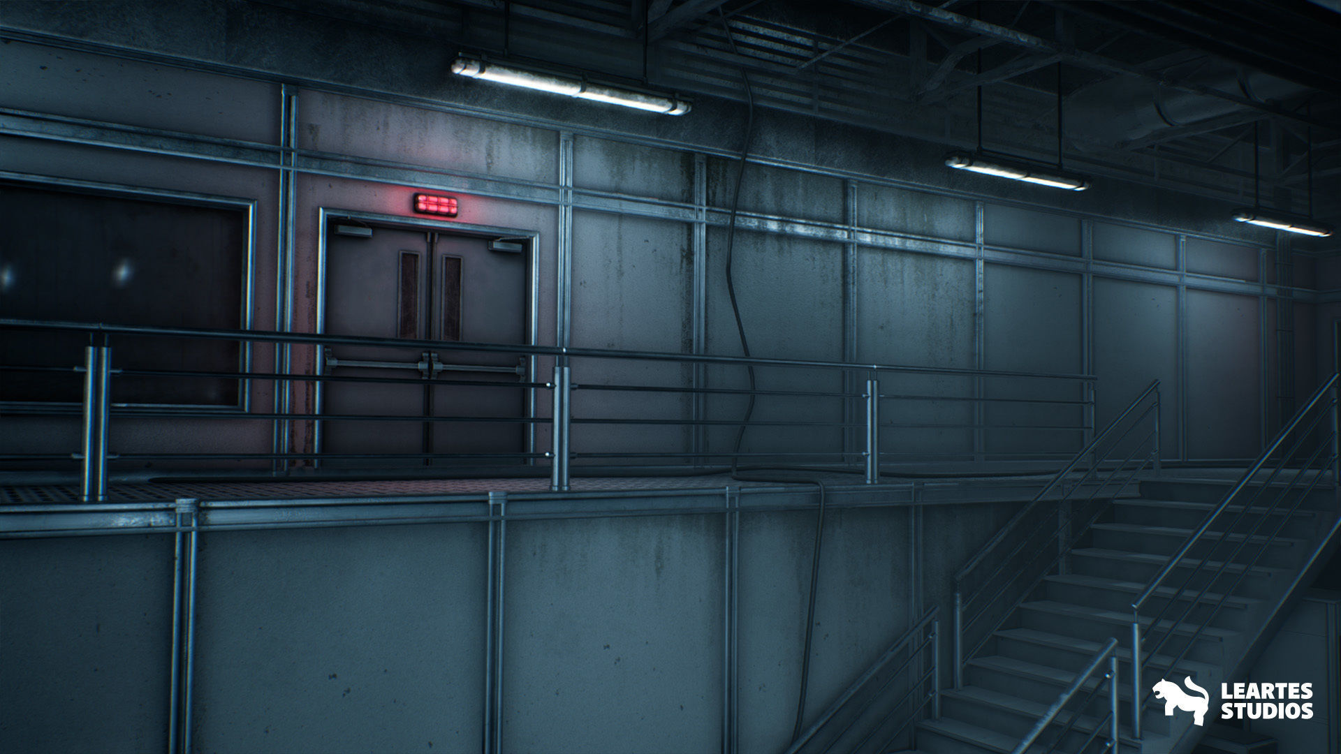 Sci-Fi Laboratory Environment Low-poly 3D model_9