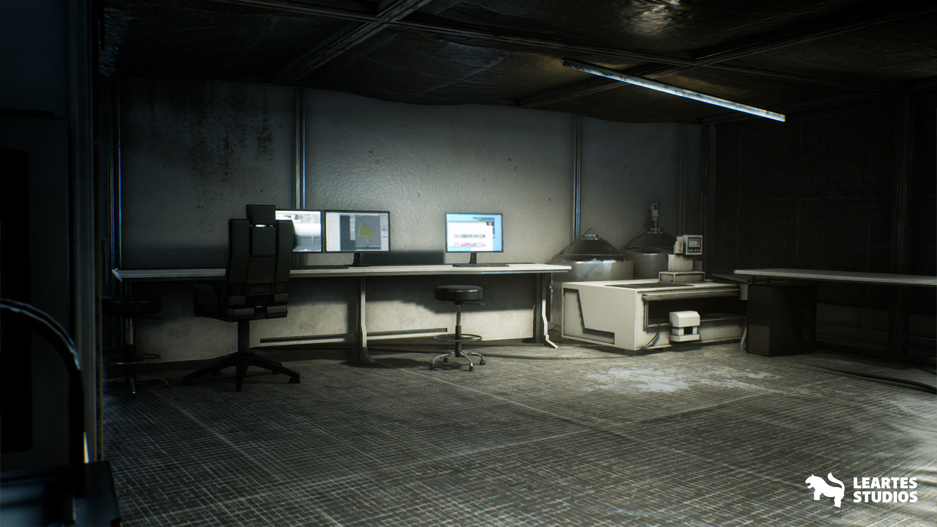 Sci-Fi Laboratory Environment Low-poly 3D model_12