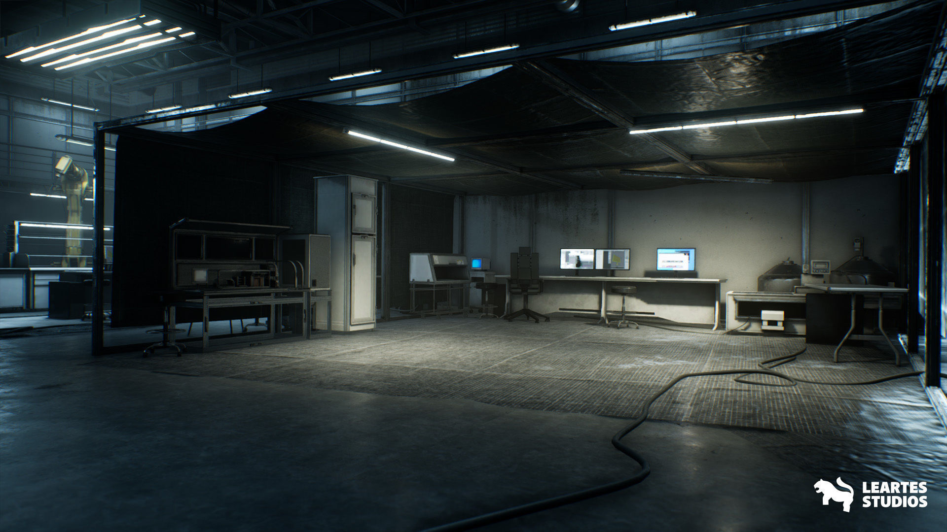 Sci-Fi Laboratory Environment Low-poly 3D model_6