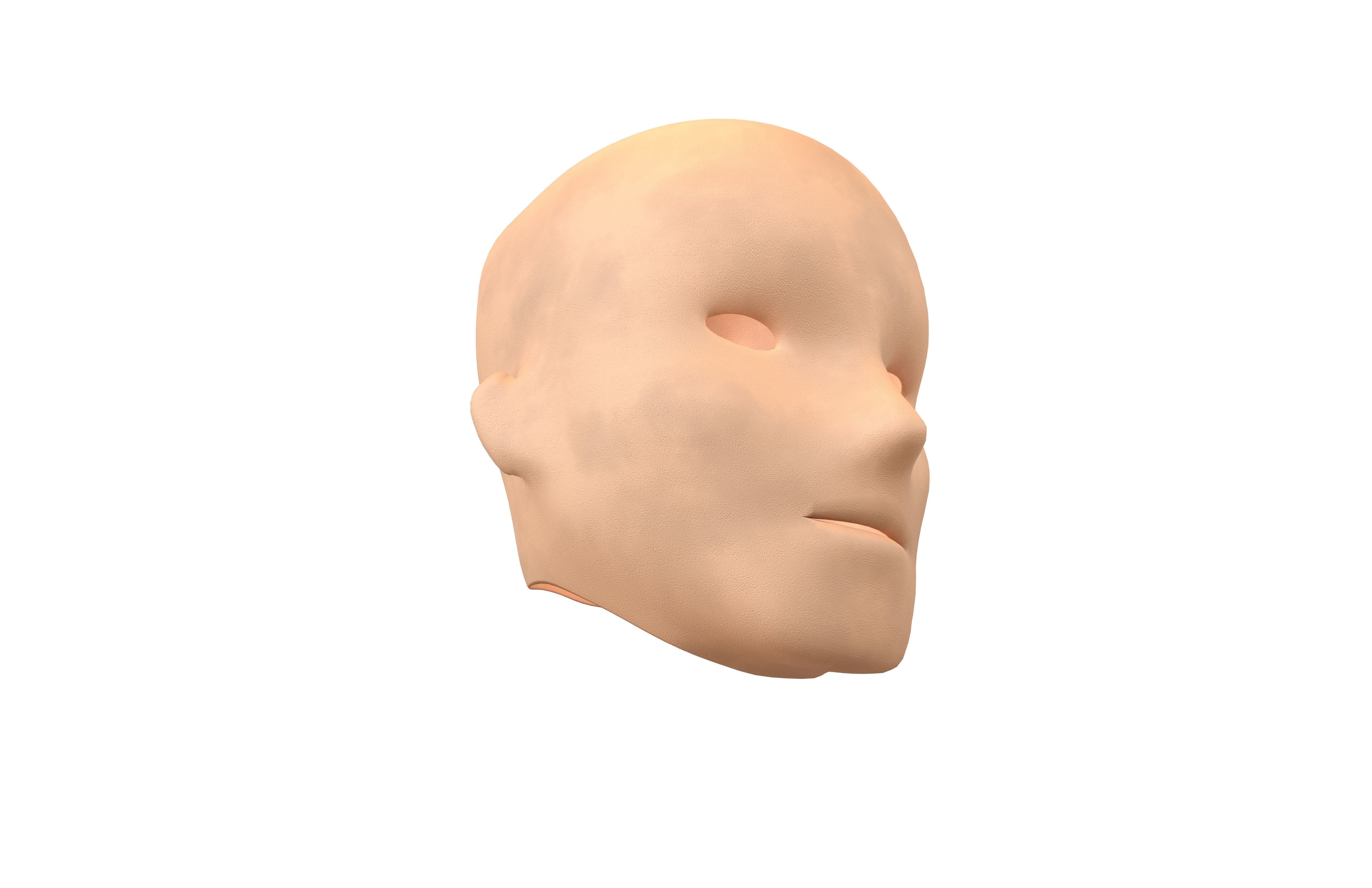 Human Skin Mask v1 002 Low-poly 3D model_3