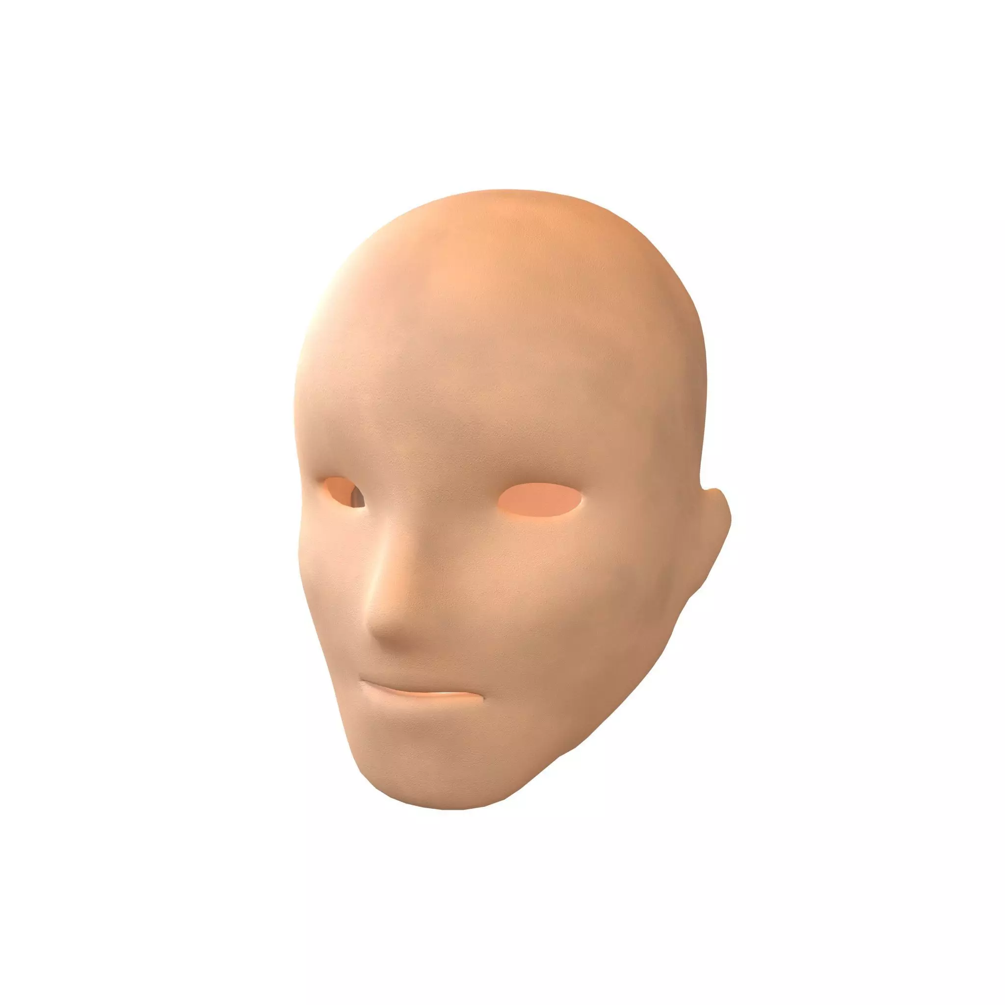 Human Skin Mask v1 002 Low-poly 3D model_0