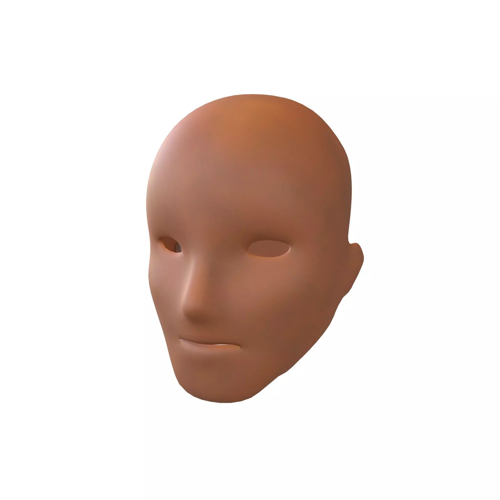 Human Skin Mask v1 004 Low-poly 3D model_0