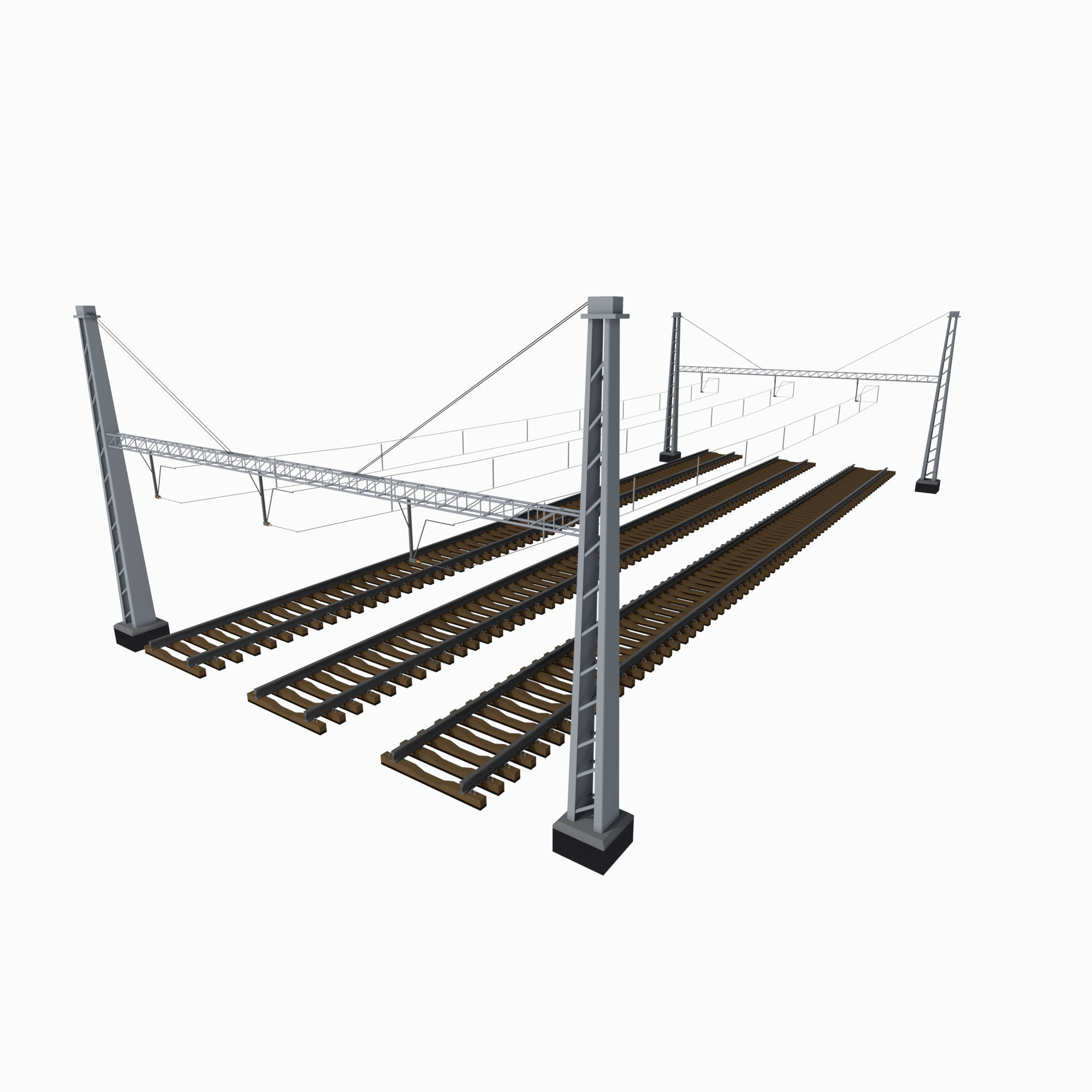 Rail Traction Gate 3D model_2