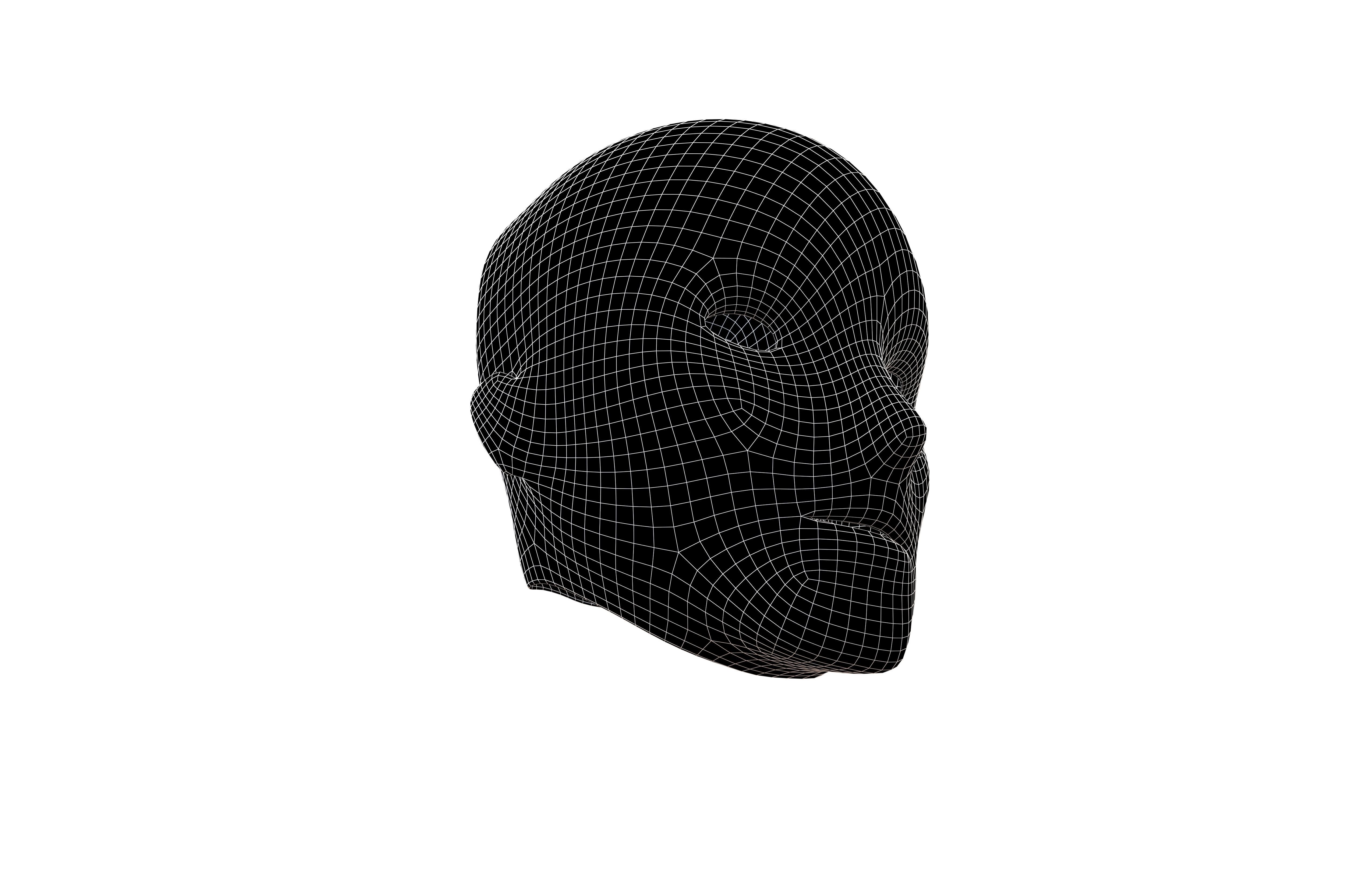 Human Skin Mask v1 006 Low-poly 3D model_5