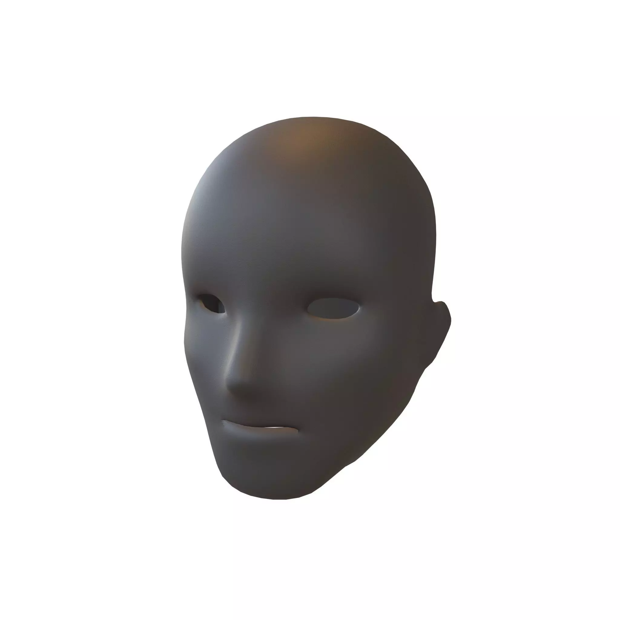 Human Skin Mask v1 006 Low-poly 3D model_0