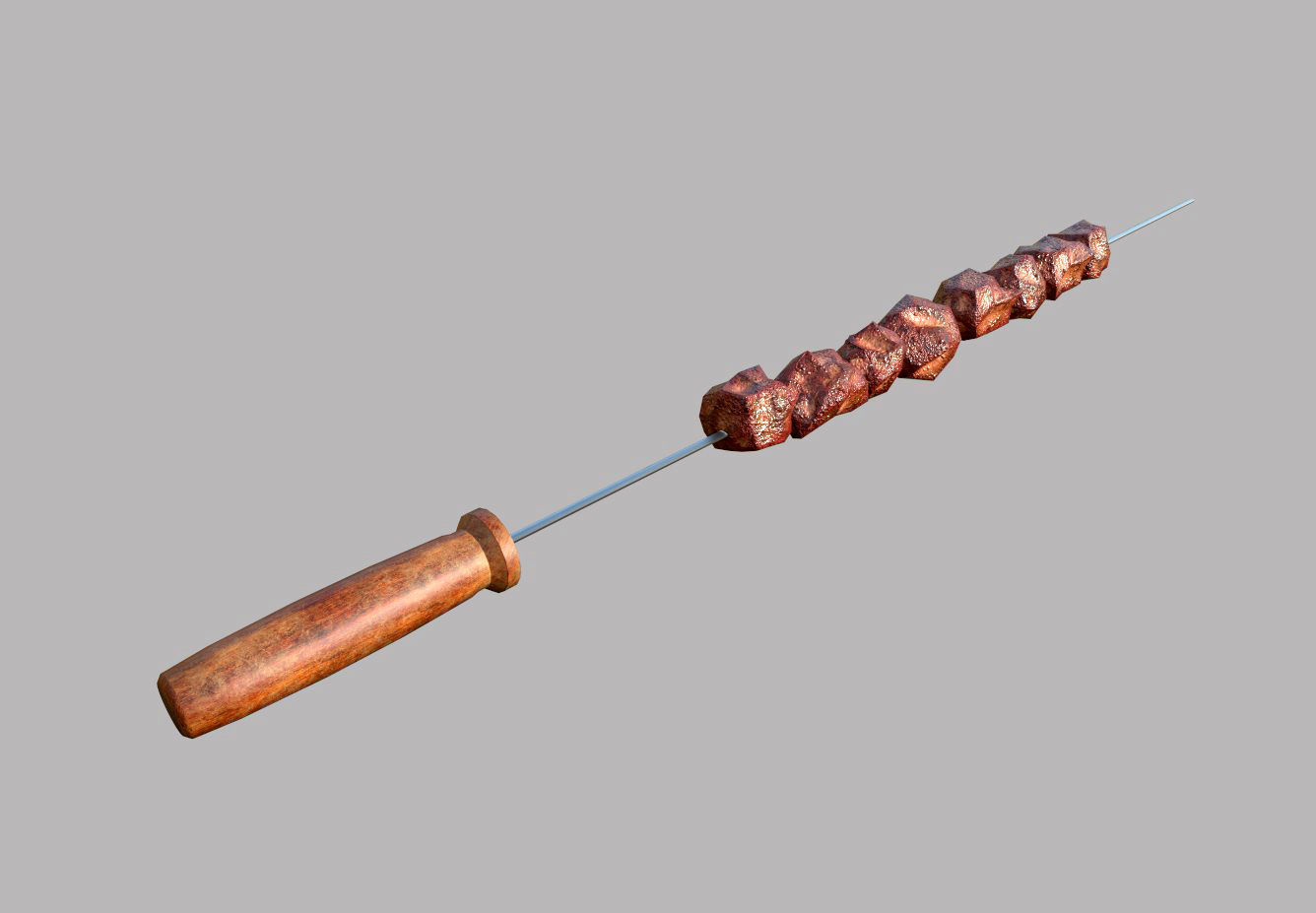 3D Barbeque Meat and Vegetables Low-poly 3D model_7