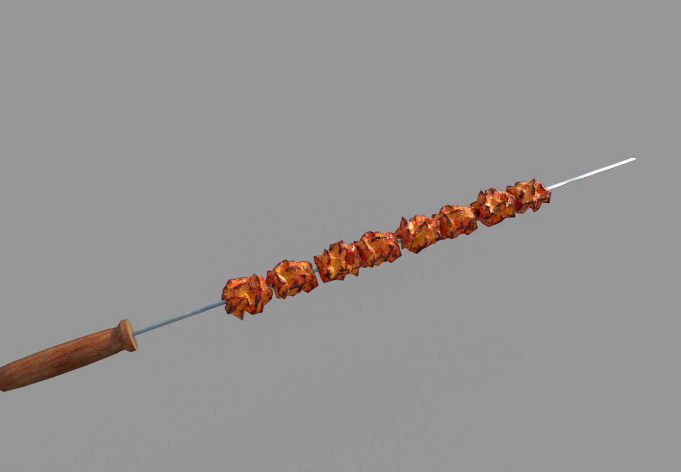 3D Barbeque Meat and Vegetables Low-poly 3D model_15