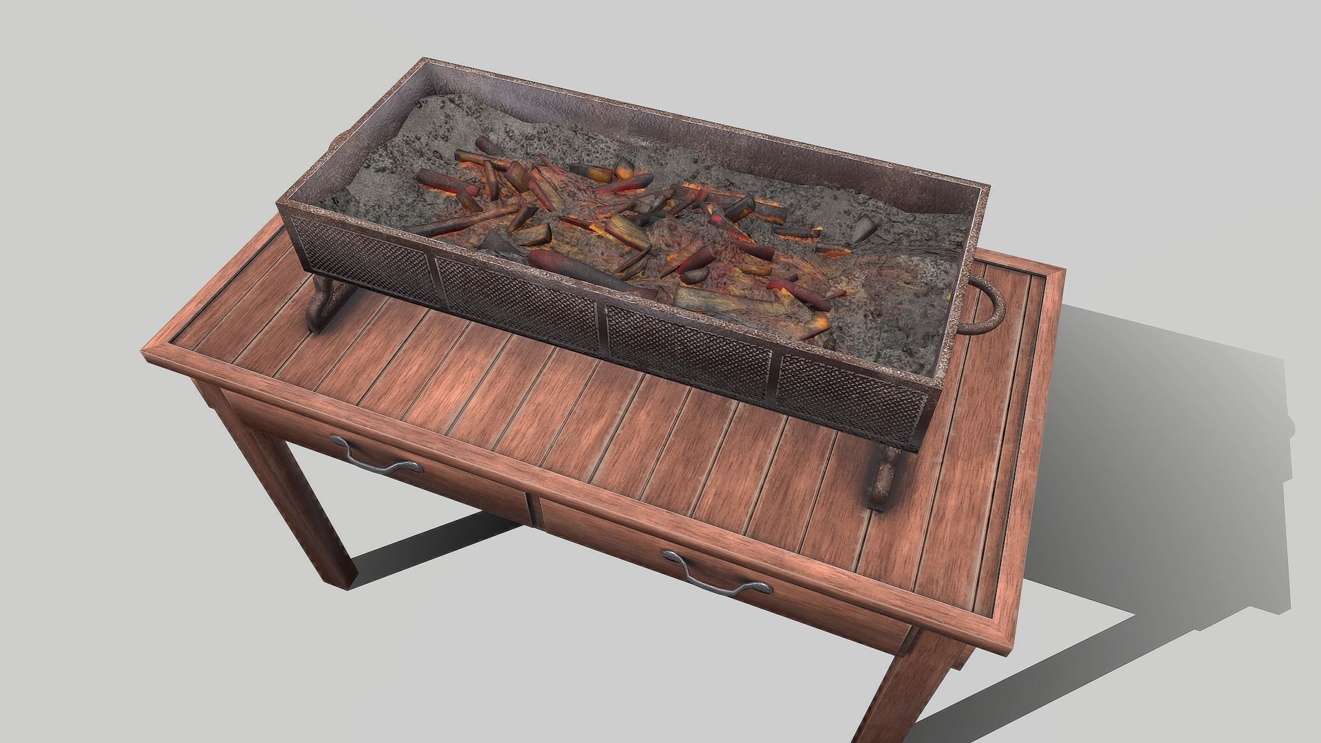 3D Barbeque Meat and Vegetables Low-poly 3D model_20