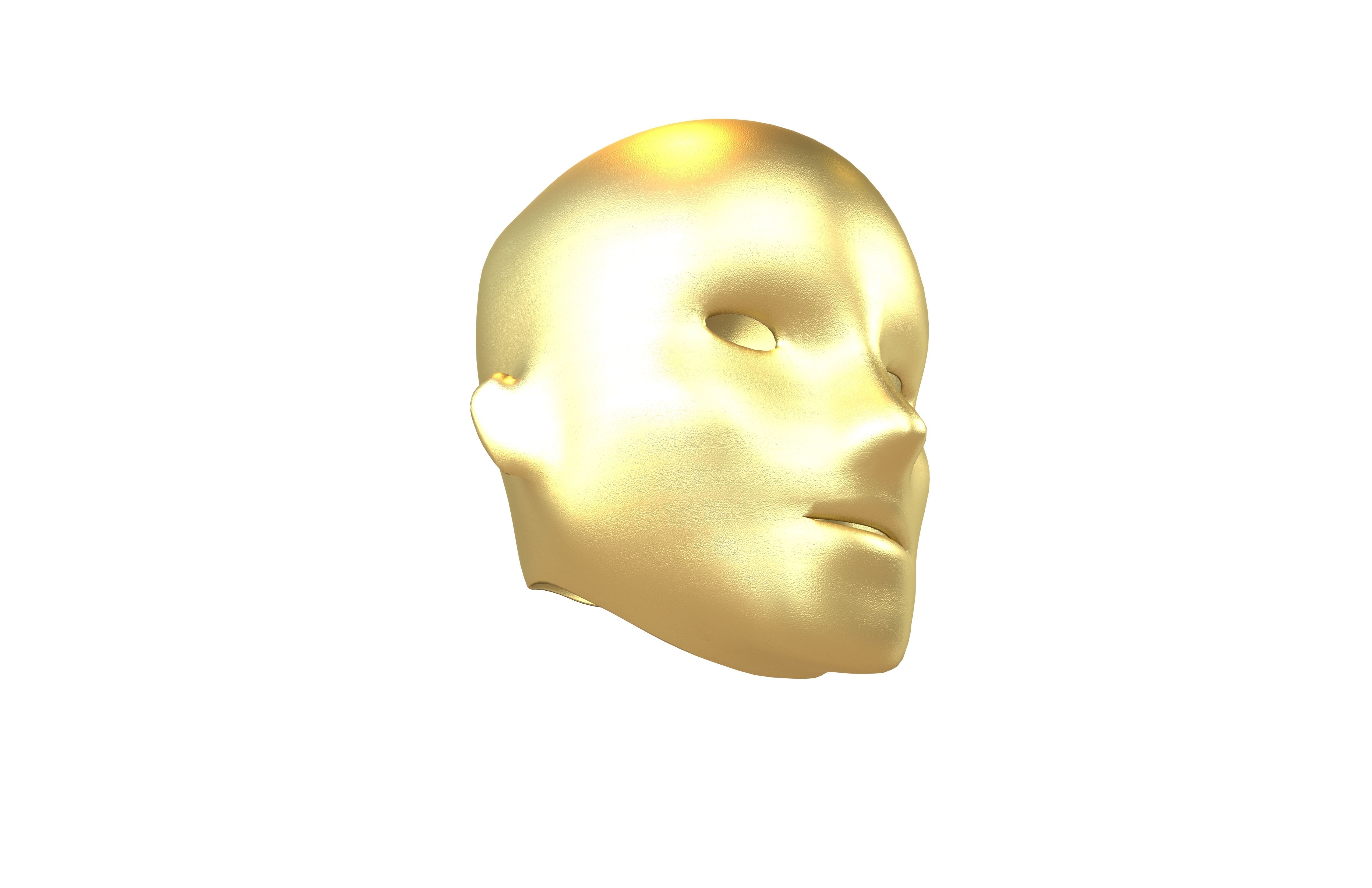 Human Skin Mask v1 007 Low-poly 3D model_3