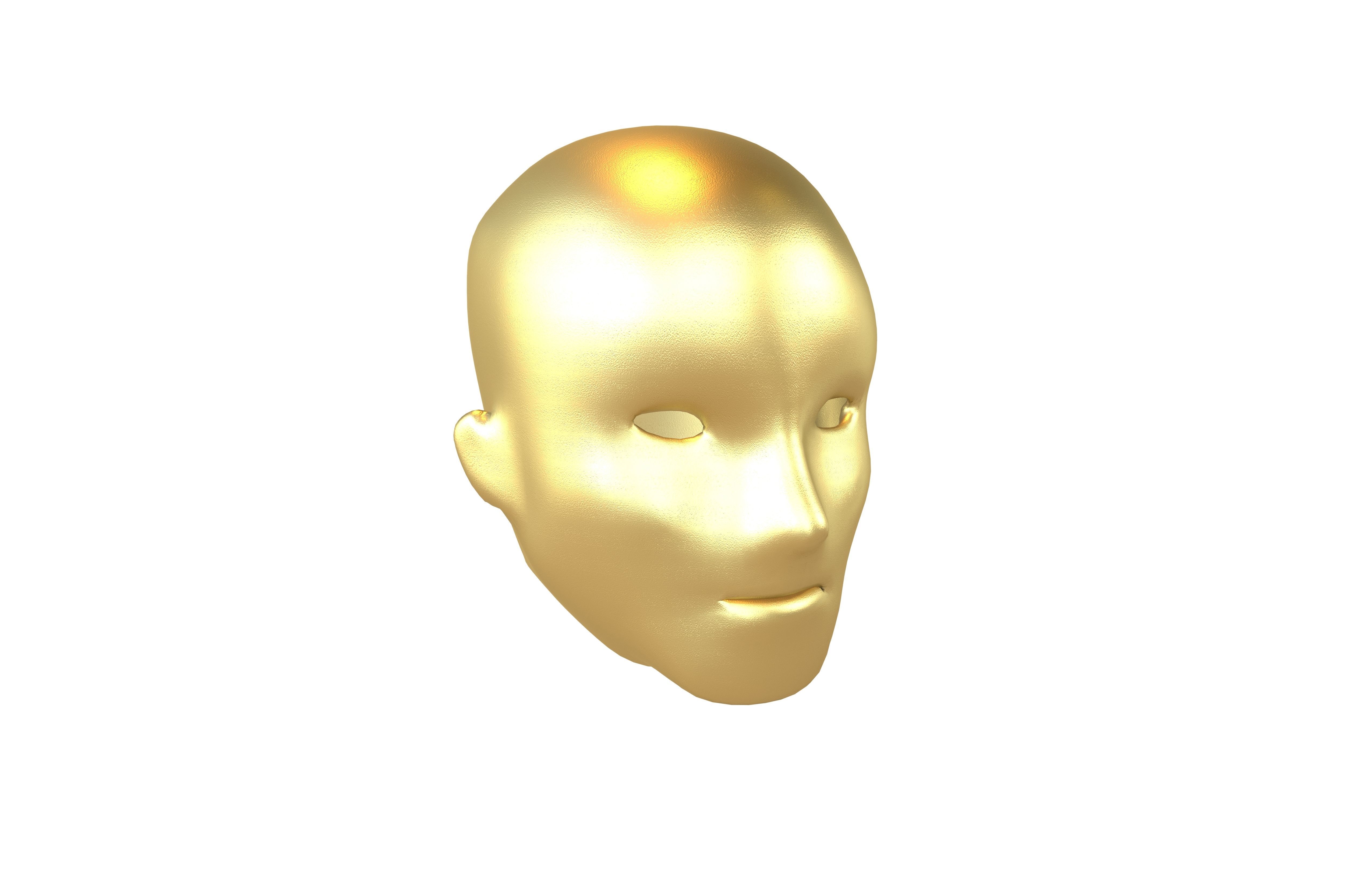 Human Skin Mask v1 007 Low-poly 3D model_1