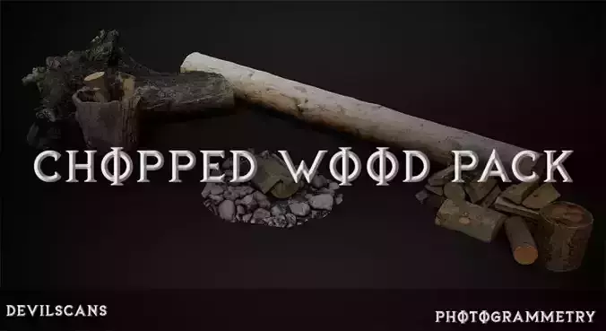 Pack of realistic hi-quality scanned wood props