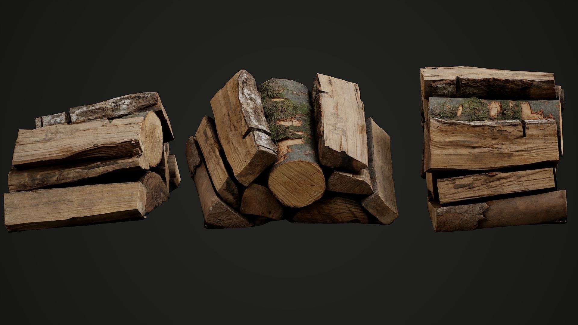 Pack of realistic hi-quality scanned wood props 3D model_5