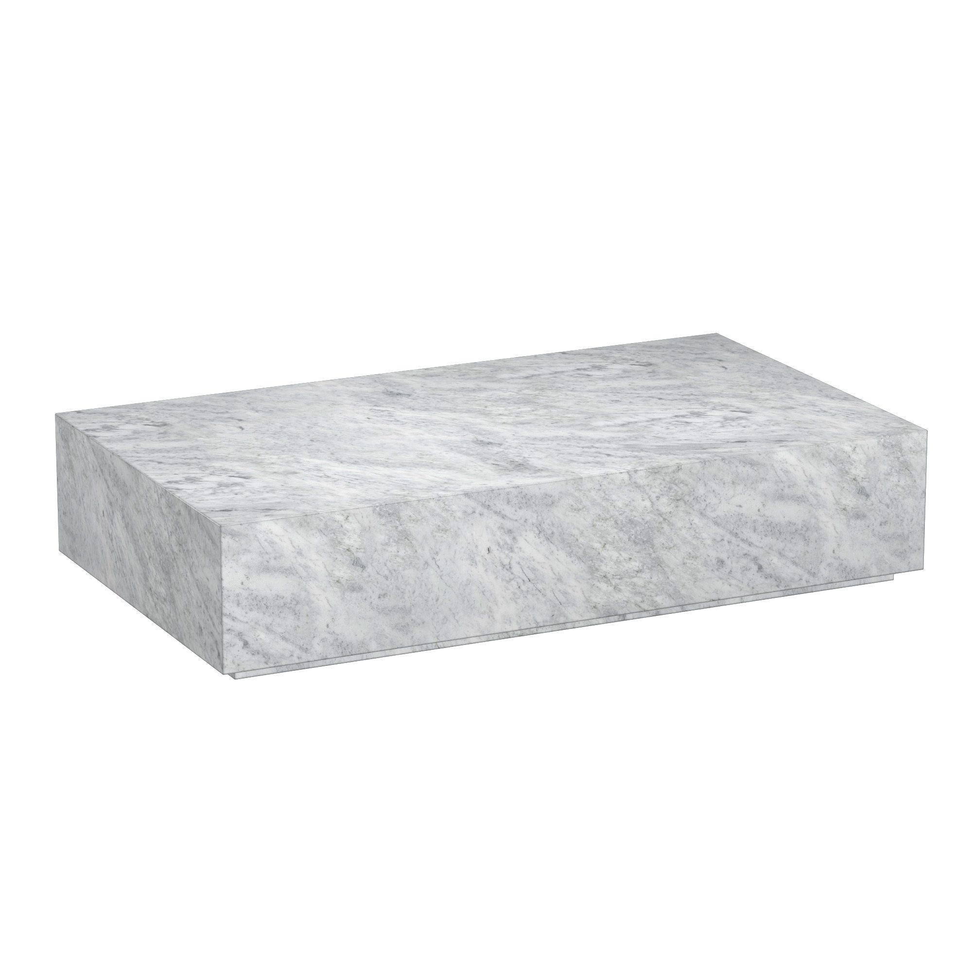 ITALIAN TRAVERTINE PLINTH COFFEE TABLE 3D model_4