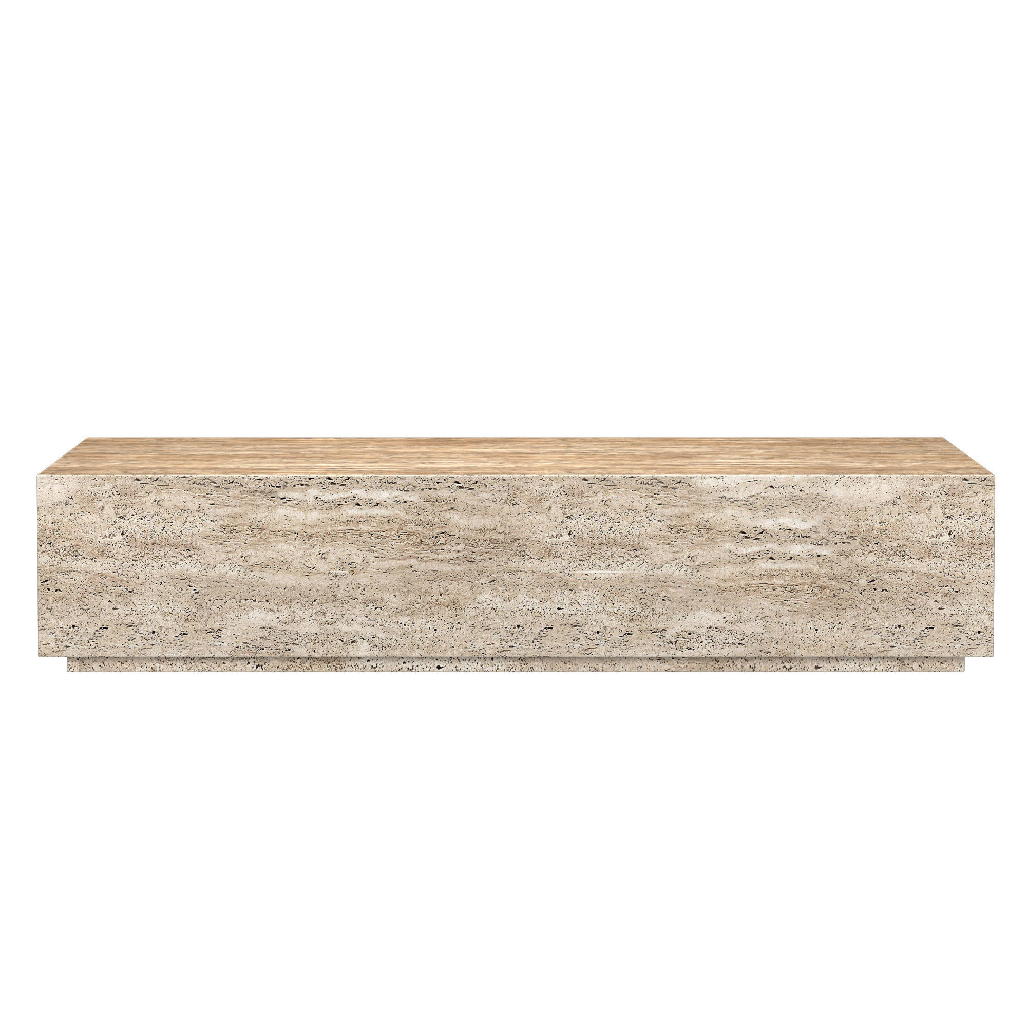 ITALIAN TRAVERTINE PLINTH COFFEE TABLE 3D model_2