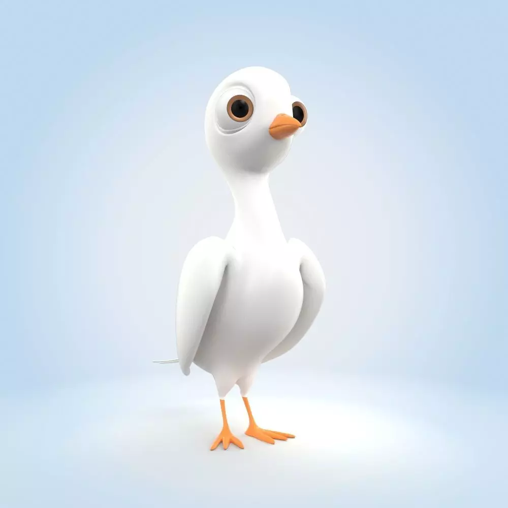 White Pigeon 3D model_0
