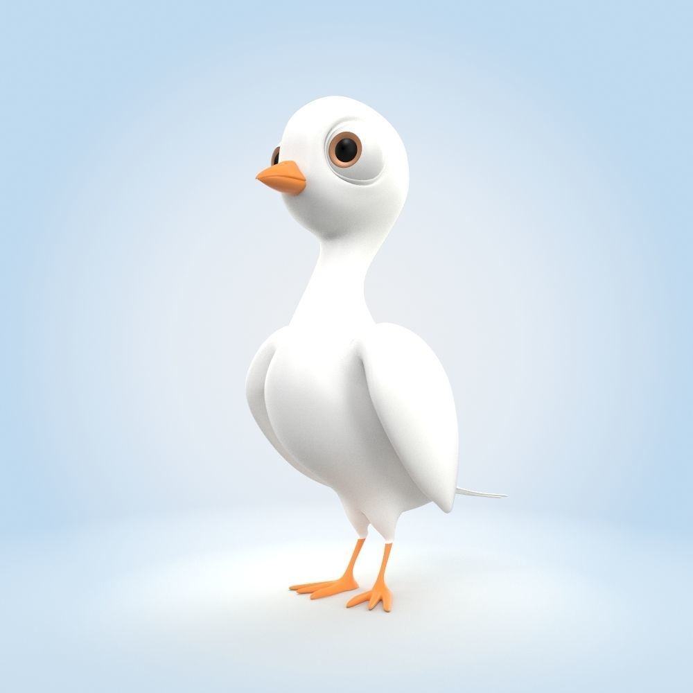 White Pigeon 3D model_3