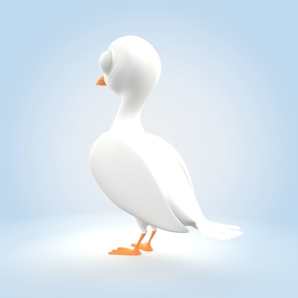 White Pigeon 3D model_2
