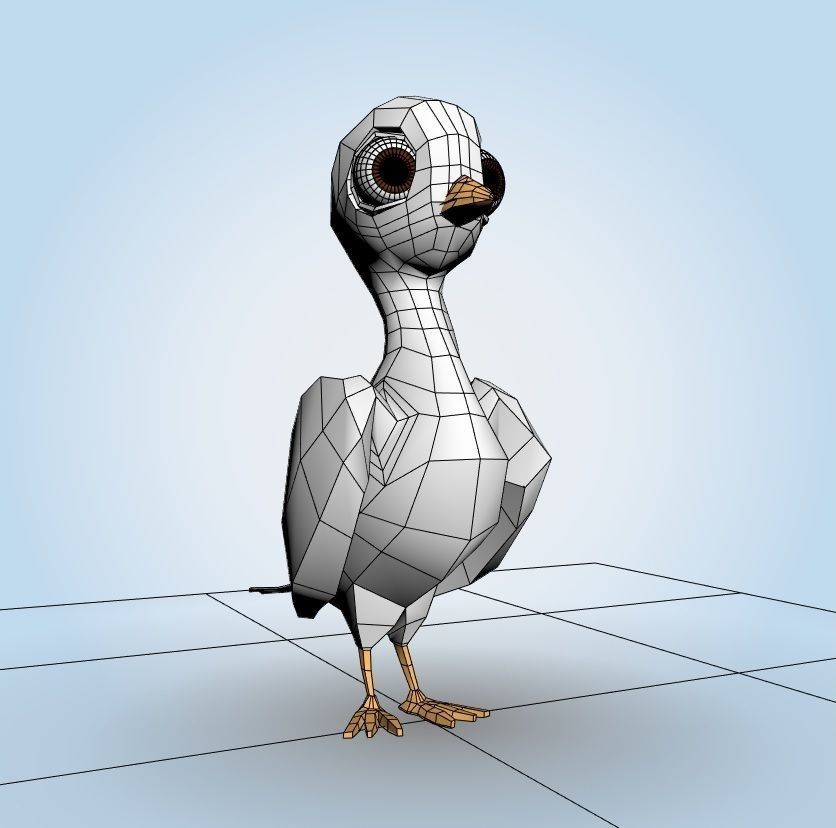 White Pigeon 3D model_5
