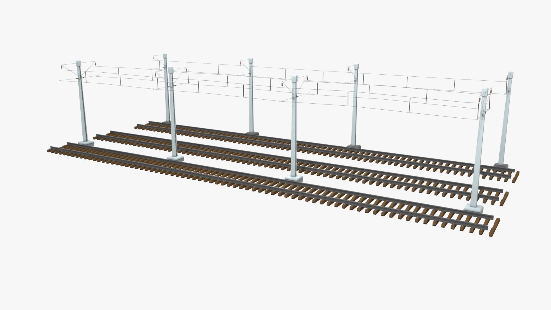 Rail Traction Poles 3D model_22