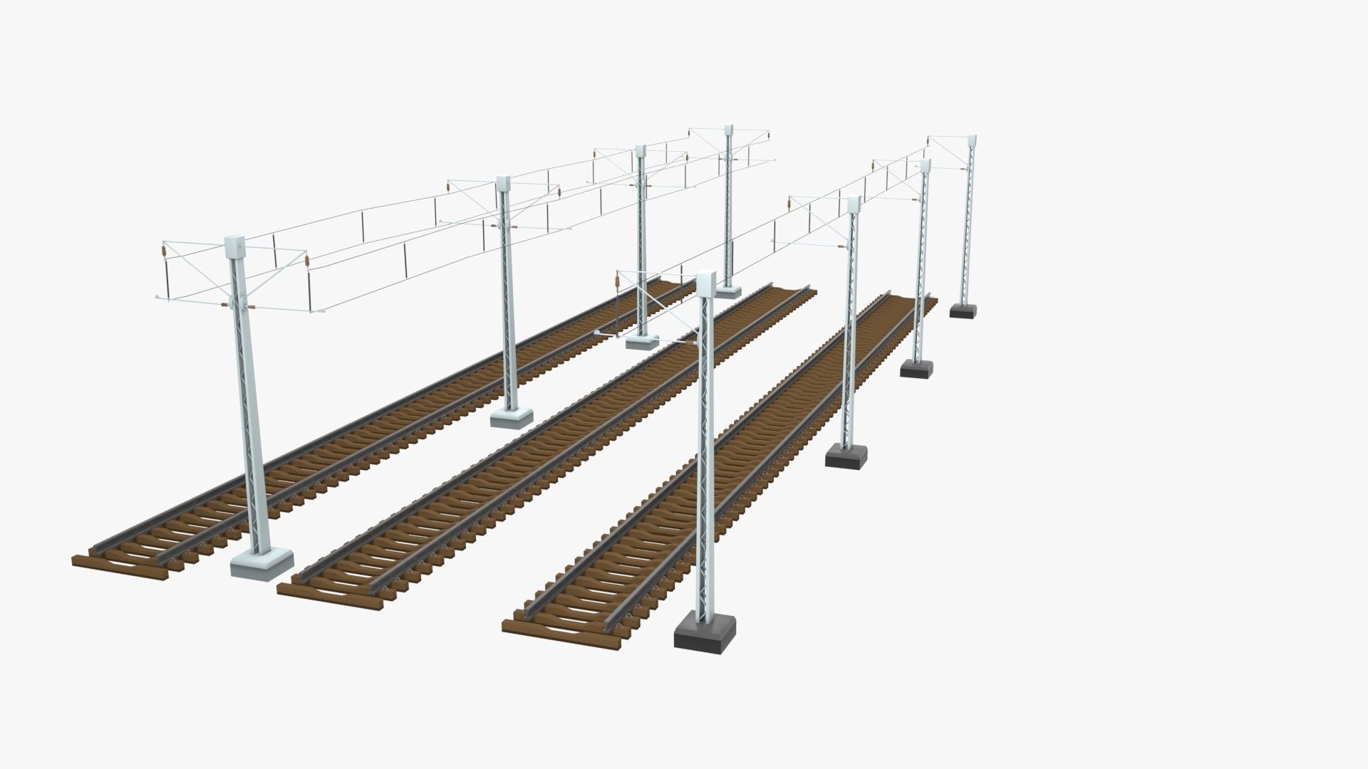 Rail Traction Poles 3D model_18