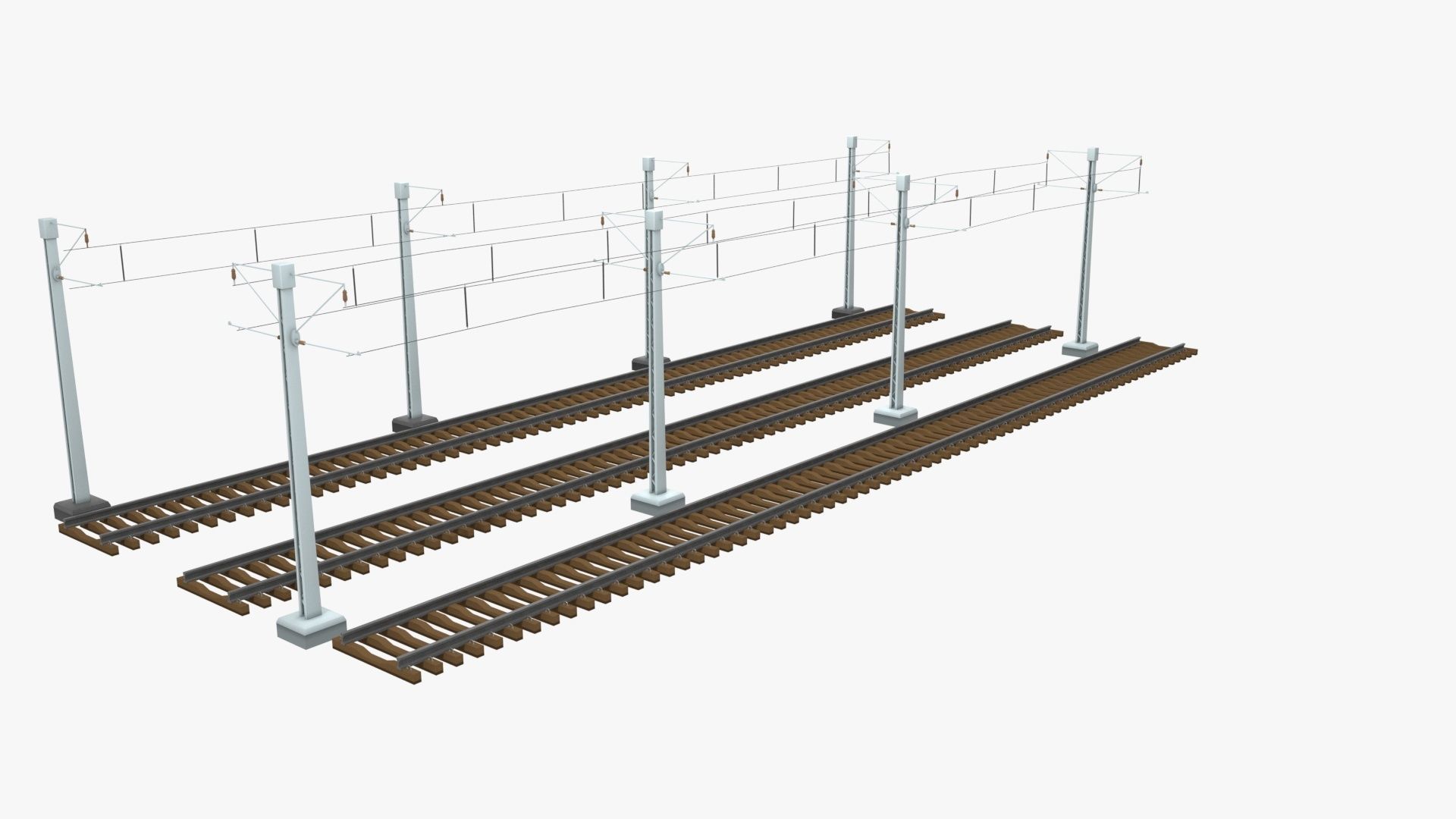 Rail Traction Poles 3D model_26