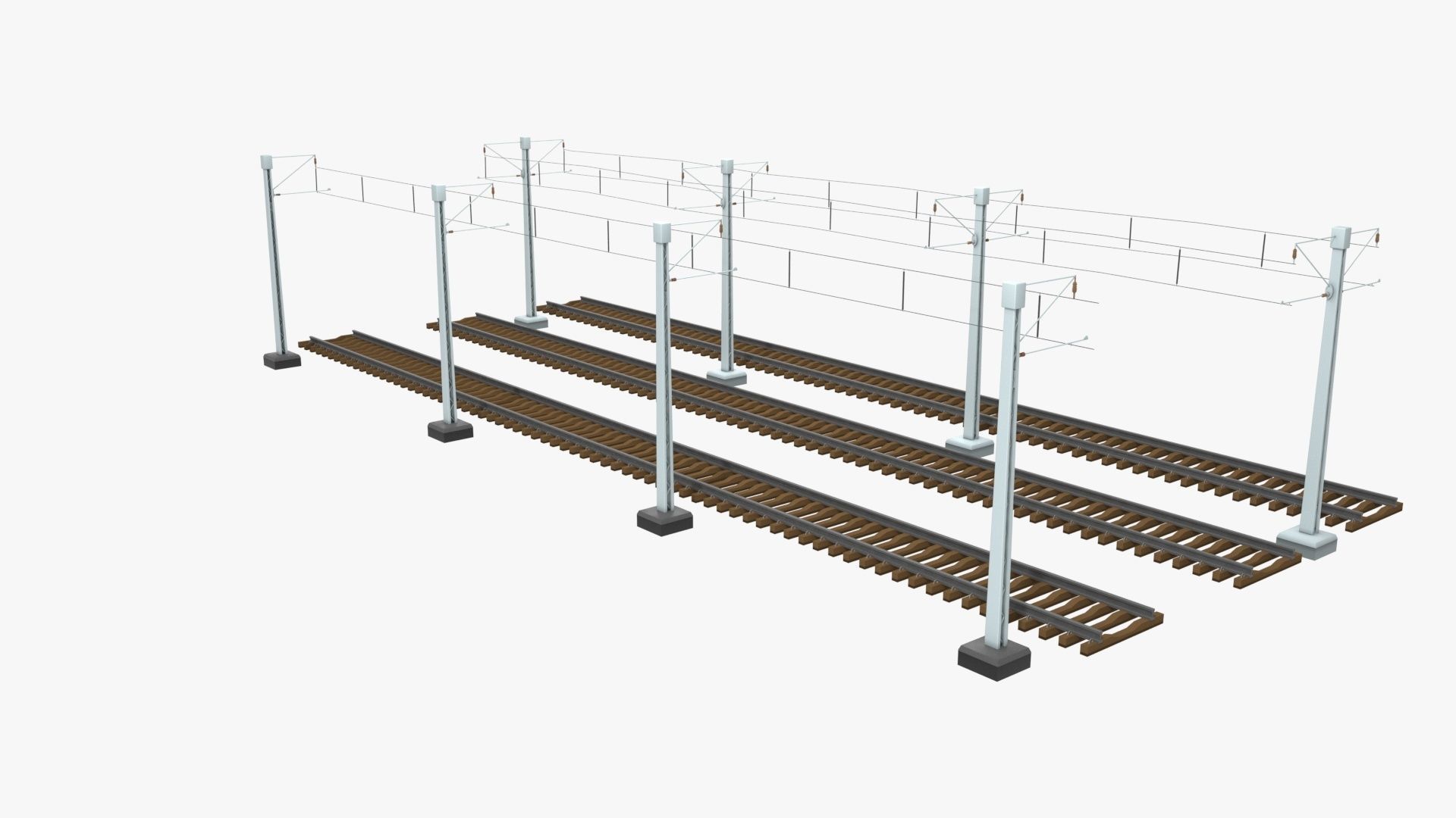 Rail Traction Poles 3D model_12