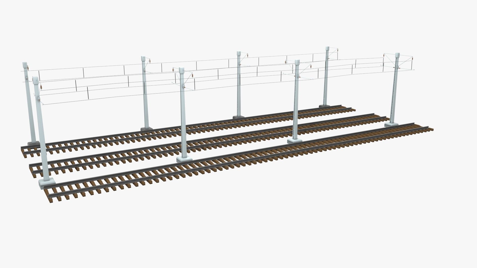 Rail Traction Poles 3D model_25