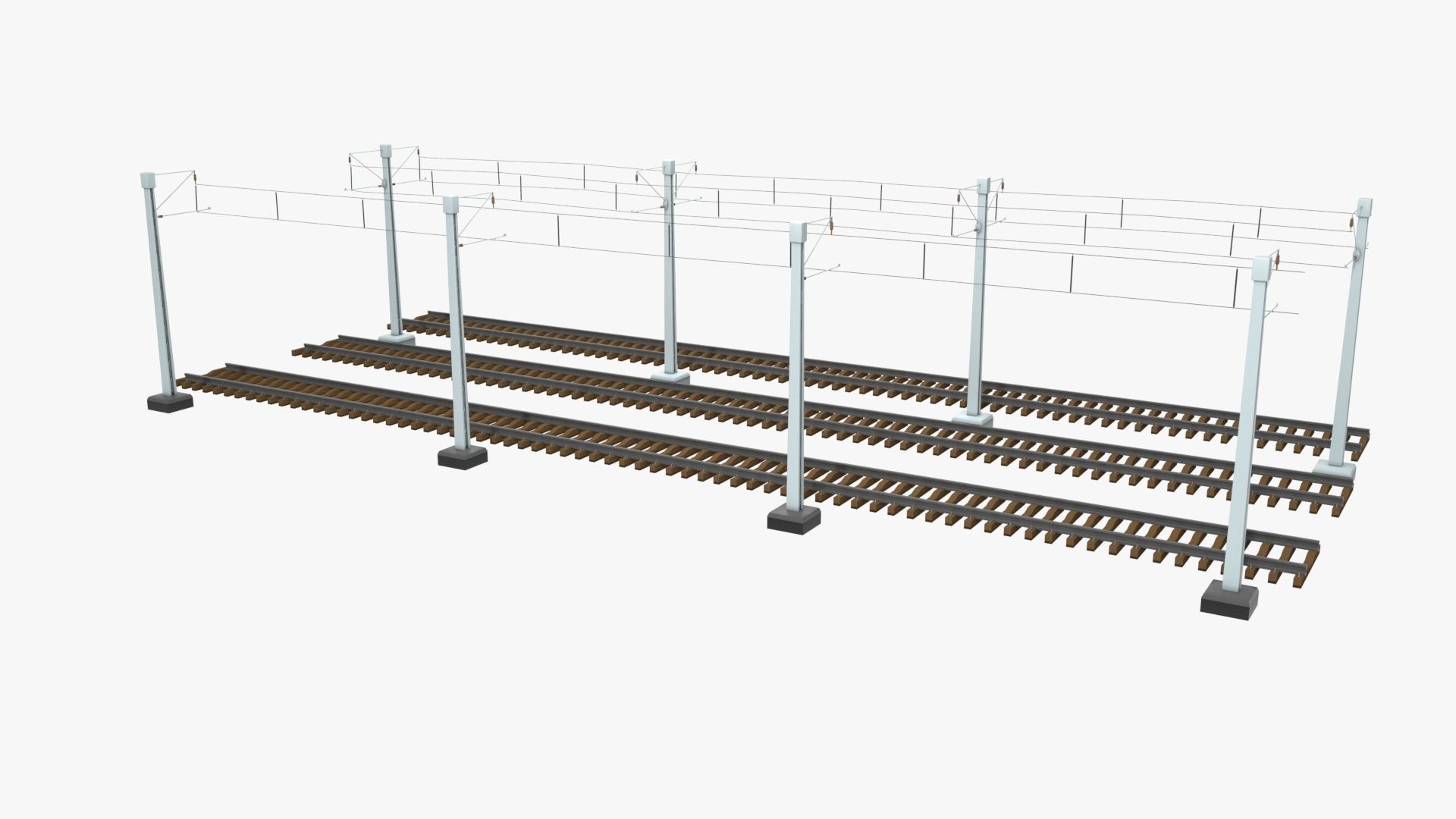 Rail Traction Poles 3D model_13