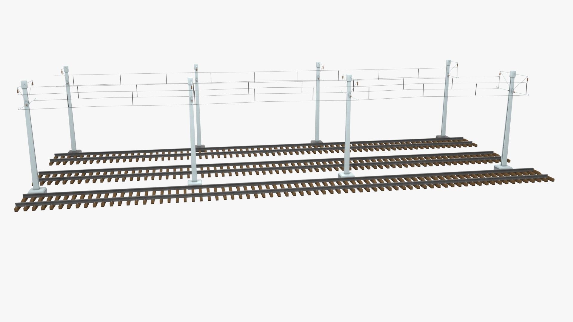 Rail Traction Poles 3D model_24