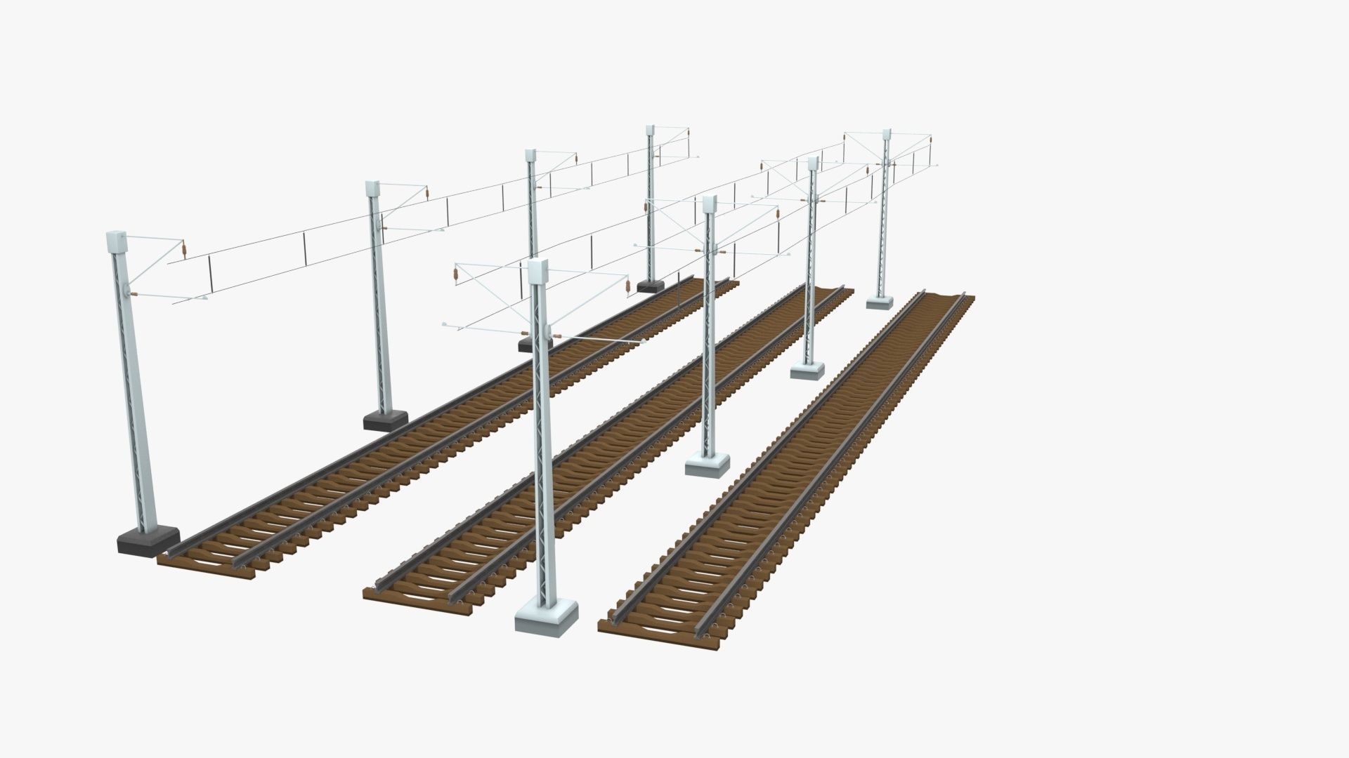 Rail Traction Poles 3D model_27