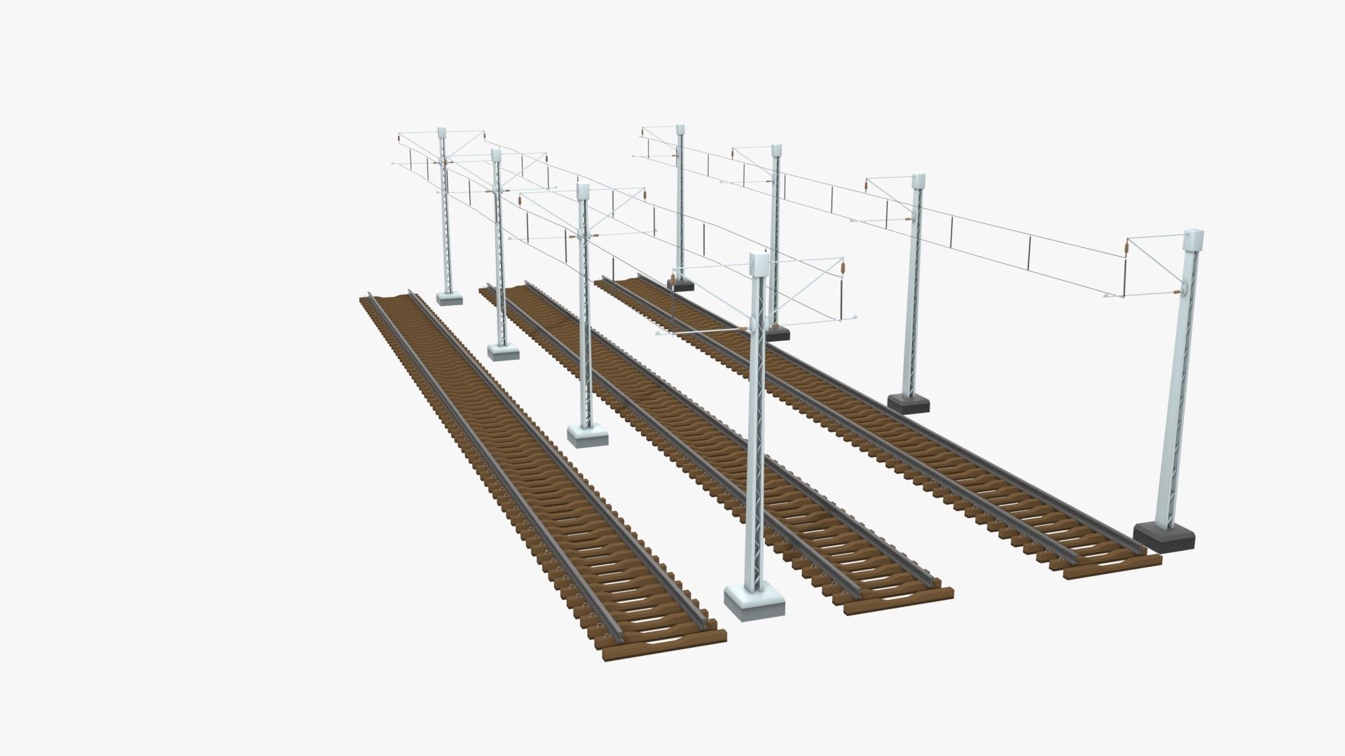 Rail Traction Poles 3D model_20