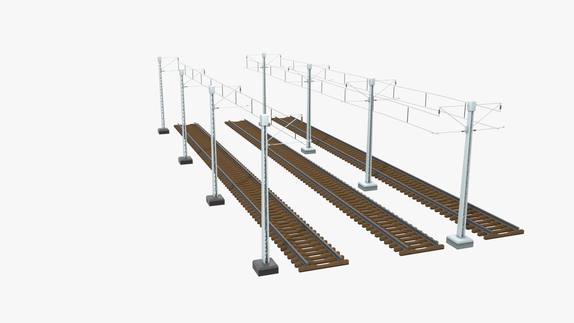 Rail Traction Poles 3D model_11
