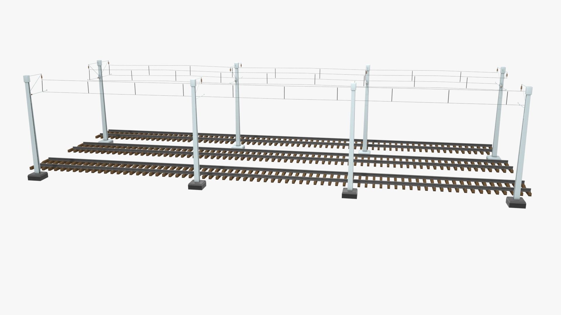 Rail Traction Poles 3D model_14