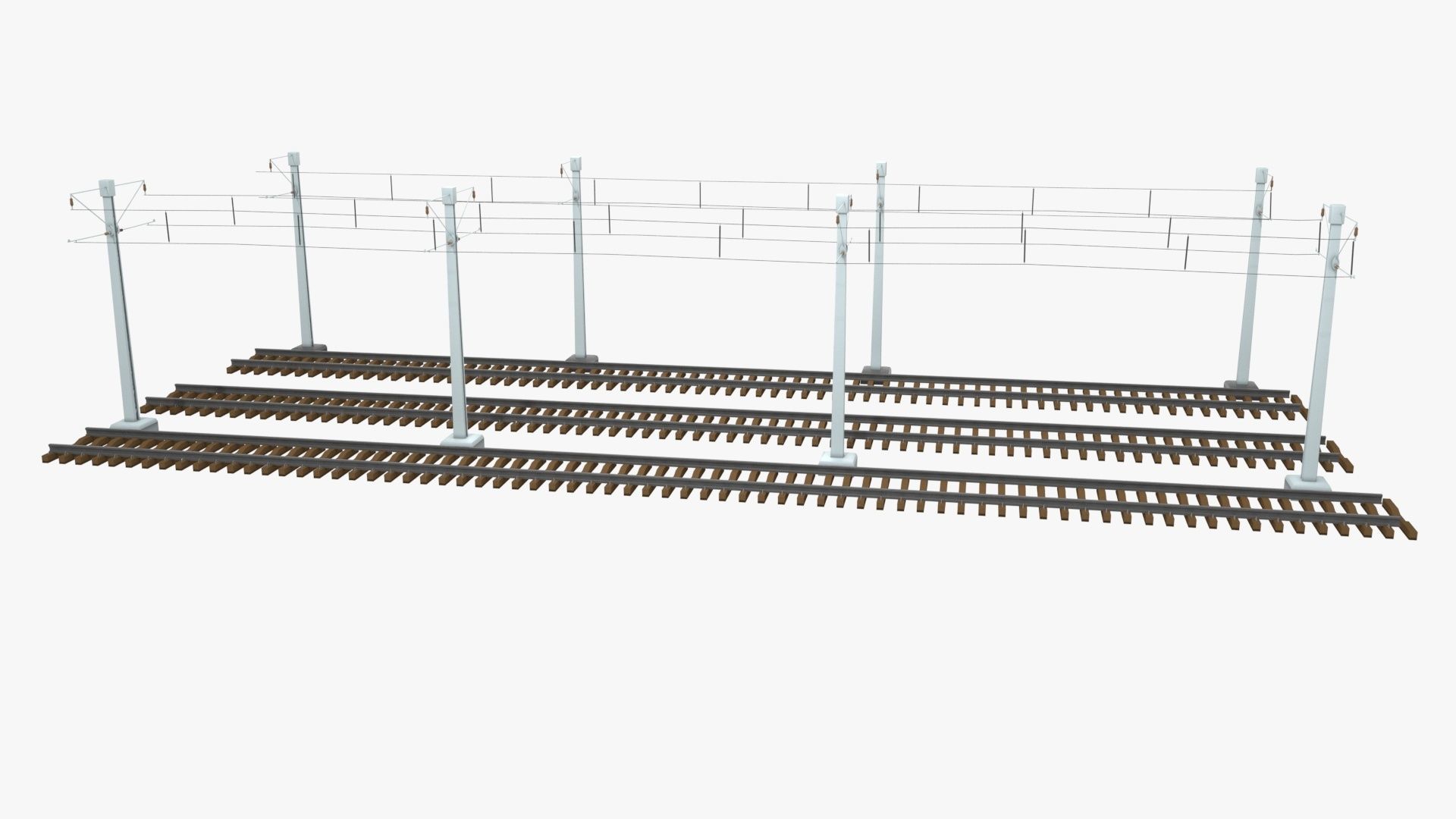 Rail Traction Poles 3D model_23
