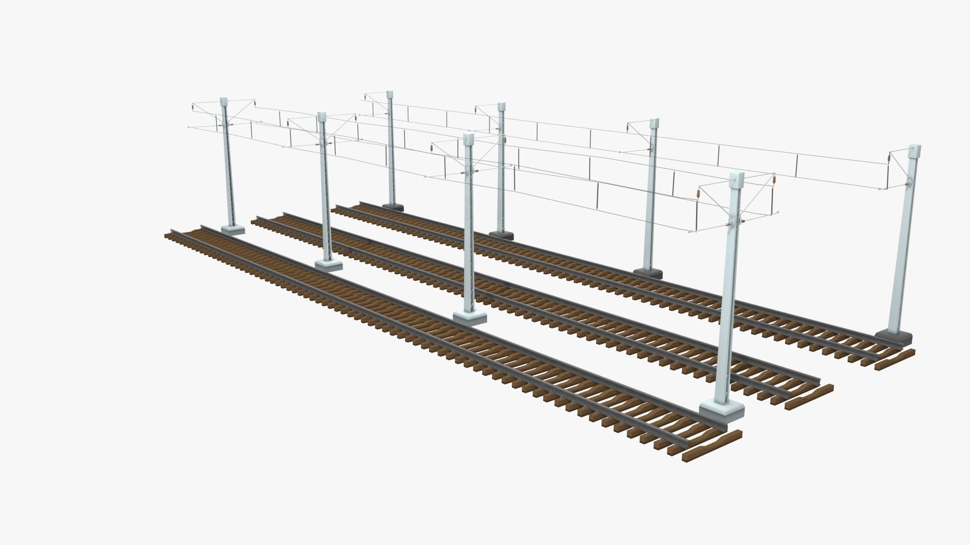 Rail Traction Poles 3D model_21