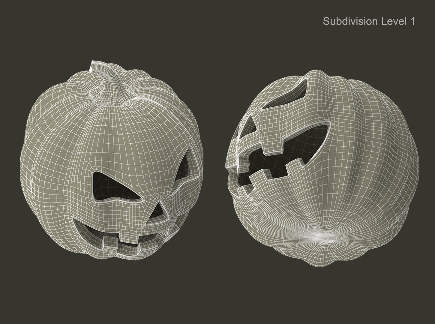 Halloween pumpkin  3D model_10