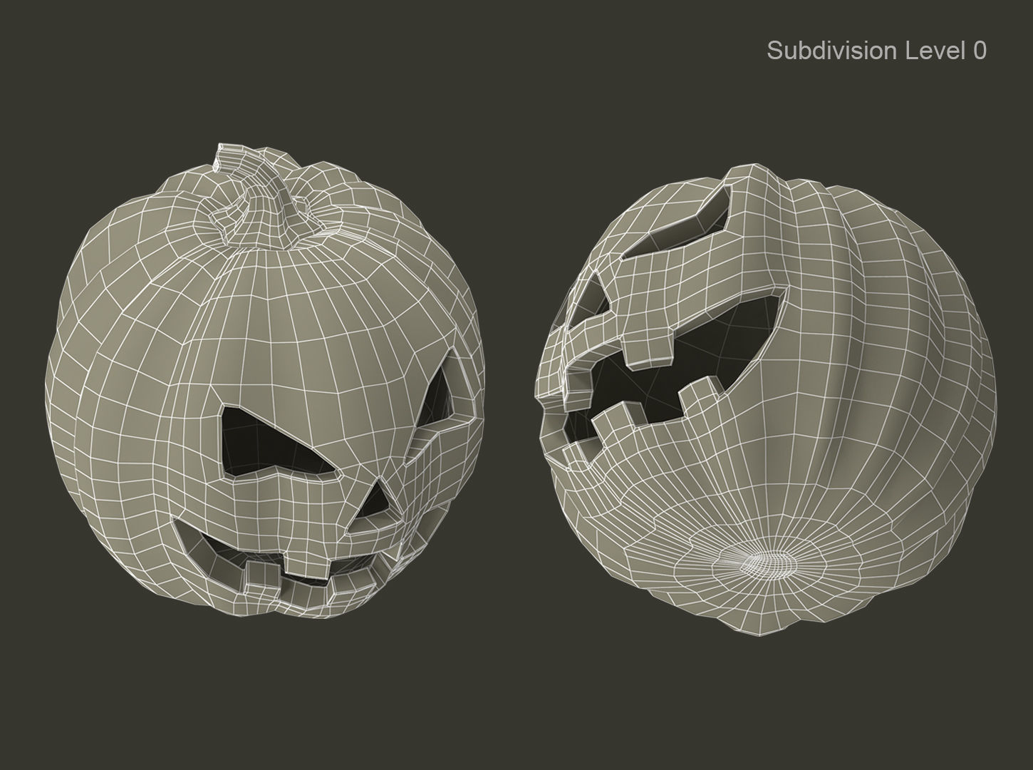 Halloween pumpkin  3D model_9