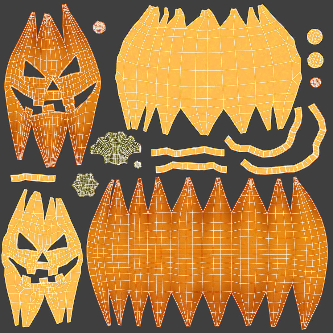 Halloween pumpkin  3D model_7