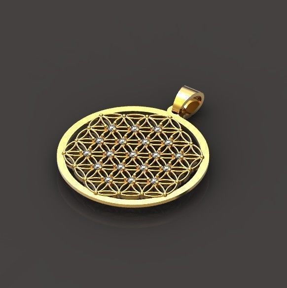 Geometry Pendant amulet Flower of Life 3D print model 438 3D print model_31