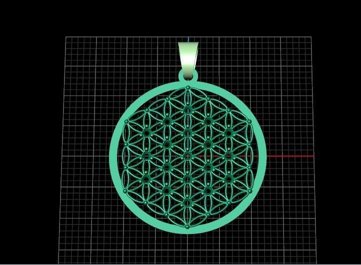Geometry Pendant amulet Flower of Life 3D print model 438 3D print model_13