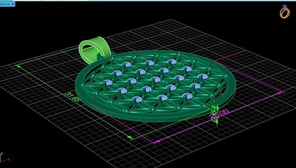 Geometry Pendant amulet Flower of Life 3D print model 438 3D print model_7