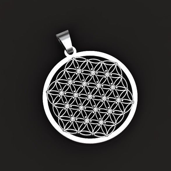 Geometry Pendant amulet Flower of Life 3D print model 438 3D print model_16