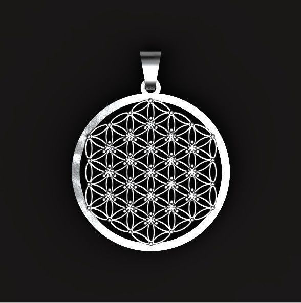 Geometry Pendant amulet Flower of Life 3D print model 438 3D print model_20