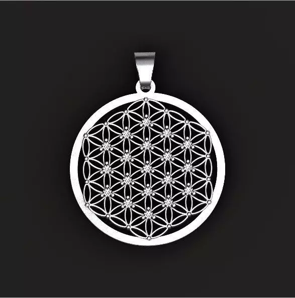 Geometry Pendant amulet Flower of Life 3D print model 438 3D print model_0