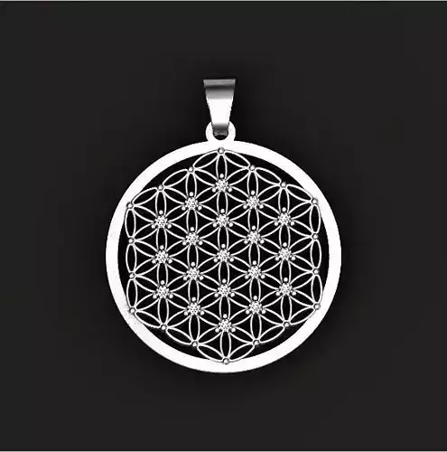 Geometry Pendant amulet Flower of Life 3D print model 438
