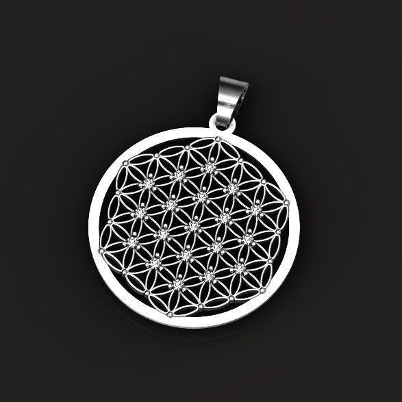 Geometry Pendant amulet Flower of Life 3D print model 438 3D print model_17