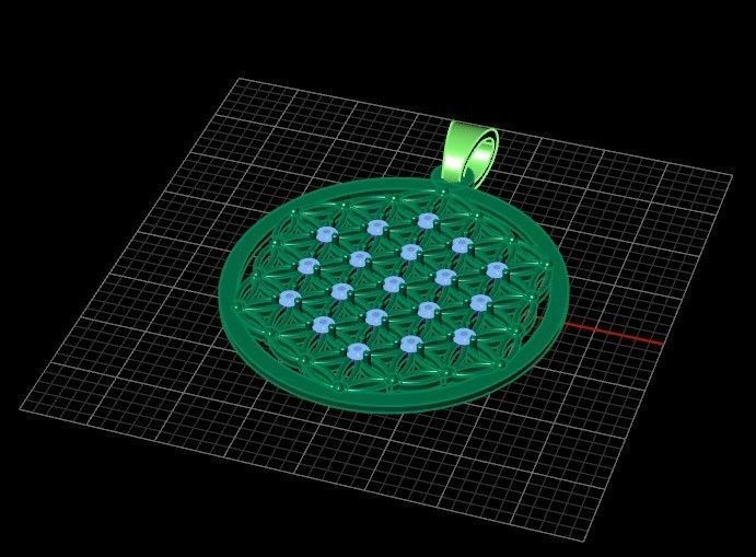 Geometry Pendant amulet Flower of Life 3D print model 438 3D print model_10
