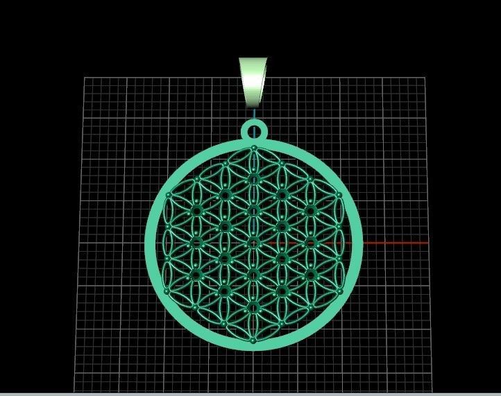 Geometry Pendant amulet Flower of Life 3D print model 438 3D print model_14