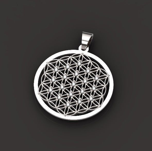 Geometry Pendant amulet Flower of Life 3D print model 438 3D print model_24