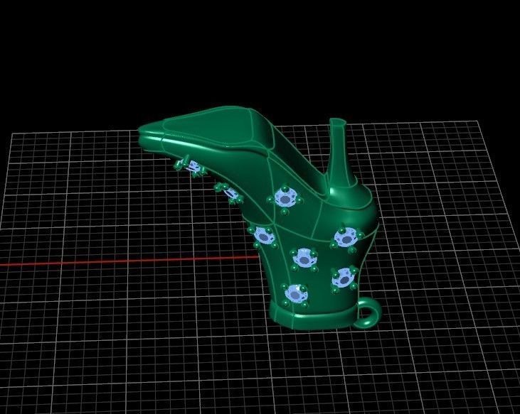 fashionable stylish pendant women boots with diamonds 439 3D print model_27